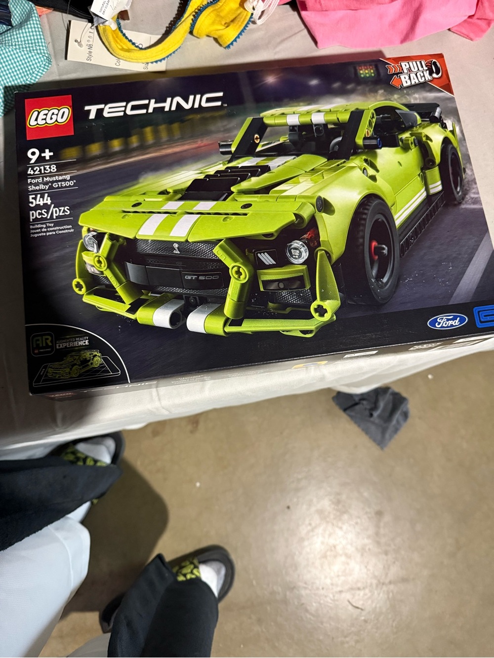 Lego Technic Lime Green and White Ford Mustang Shelby GT500 Set